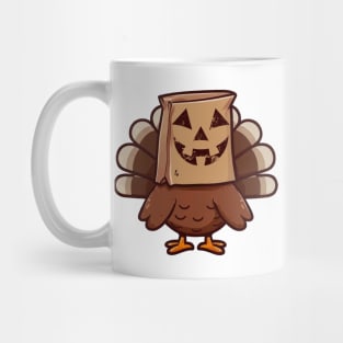 Thanksgiving Turkey Funny Pumpkin Face Mug